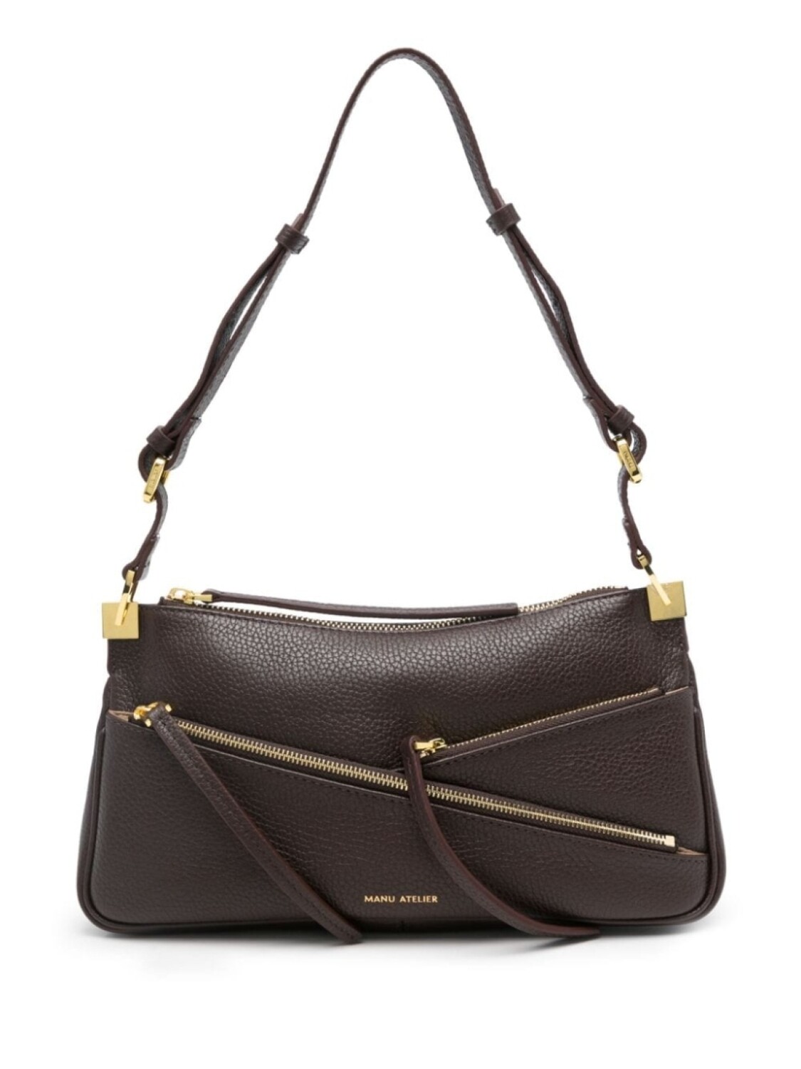 

Сумка через плечо Manu Atelier Three Zipped, коричневый