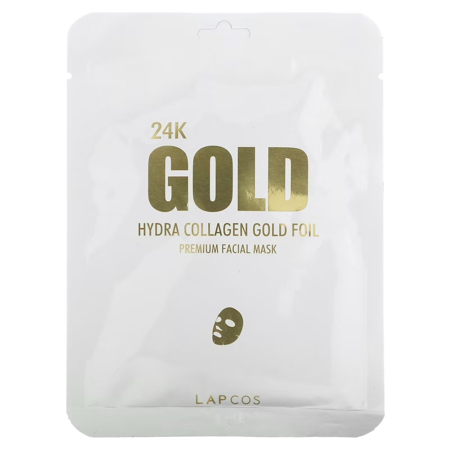 

Косметическая маска Lapcos Hydra Collagen для лица премиум-класса из 24-каратной золотой фольги, 25 гр.