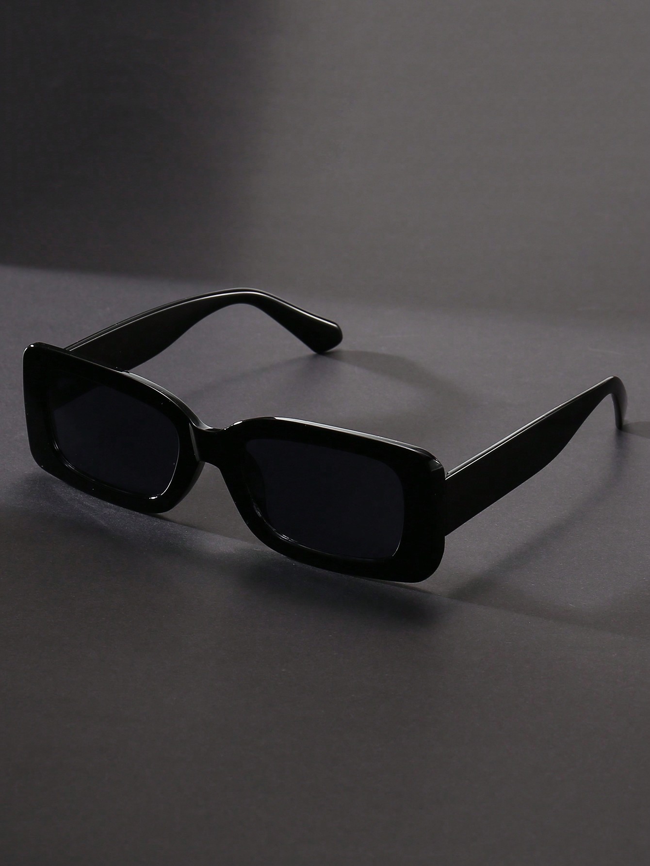 1 шт. модные солнцезащитные очки унисекс в квадратной оправе с большой оправой Y2K индивидуальные летние пляжные солнцезащитные очки, черный