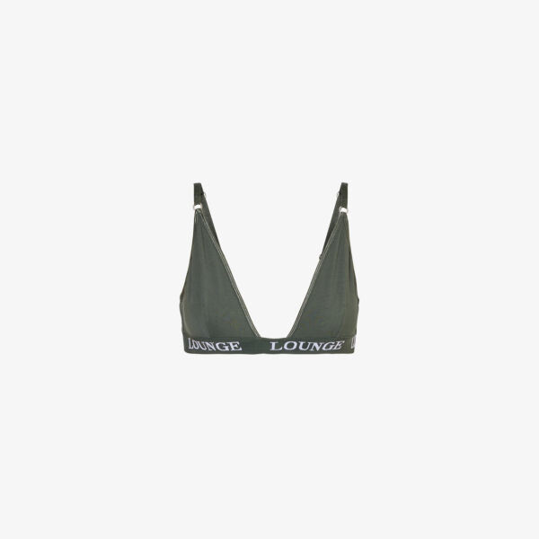 

Бюстгальтер из эластичного джерси с надписью Bamboo Lounge Underwear, зеленый