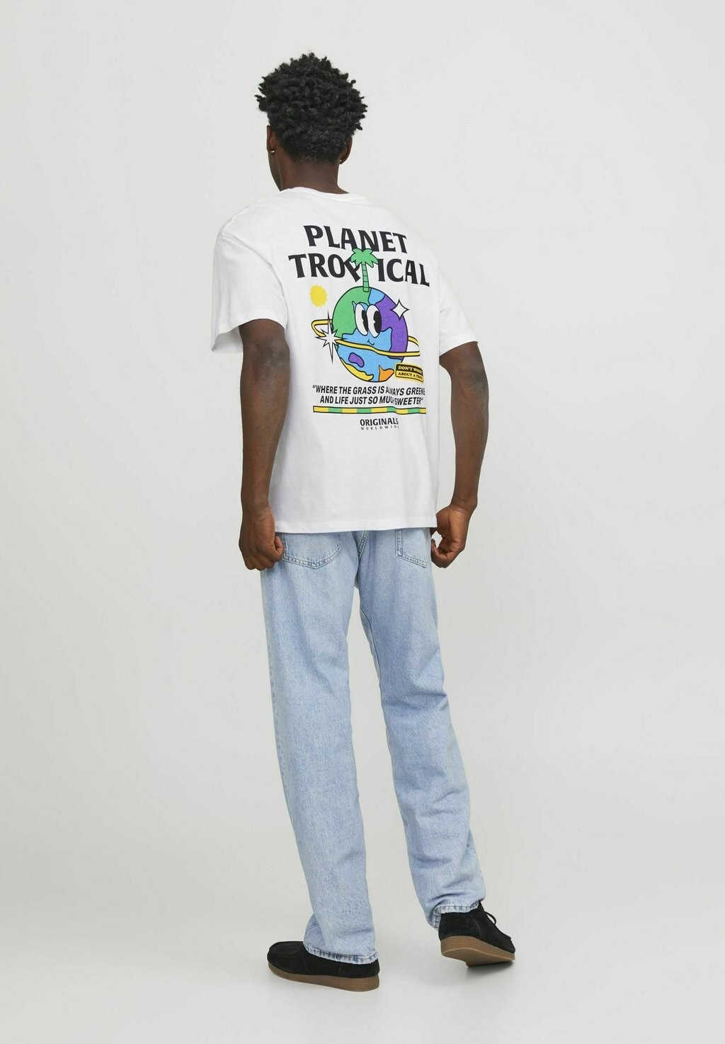 

Футболка с принтом CREW NECK Jack & Jones, цвет bright white