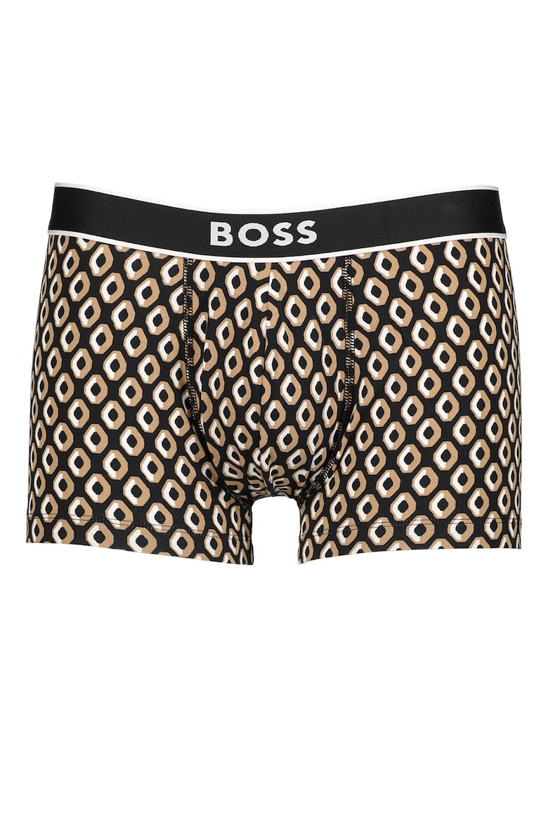 

Боксеры с фигурным рисунком и логотипом Boss, черный