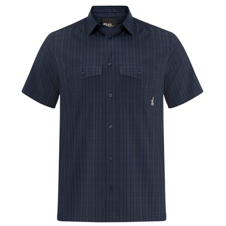 Рубашка Jack Wolfskin Thompson Shirt, цвет Night Blue Checks футболка с принтом florell jack wolfskin цвет night blue all over