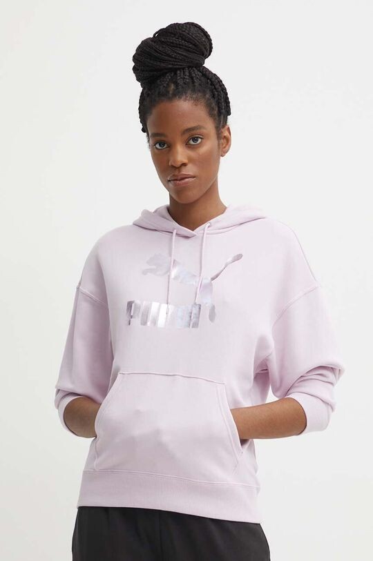 

Толстовка с блестящим логотипом Classics Puma, фиолетовый
