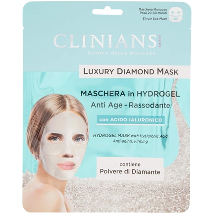 цена Роскошная алмазная маска Гидрогелевая антивозрастная укрепляющая маска 25 мл, Clinians