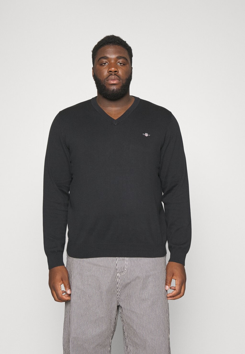

Свитер GANT PLUS CLASSIC V NECK, цвет Black, Серый, Свитер GANT PLUS CLASSIC V NECK, цвет Black