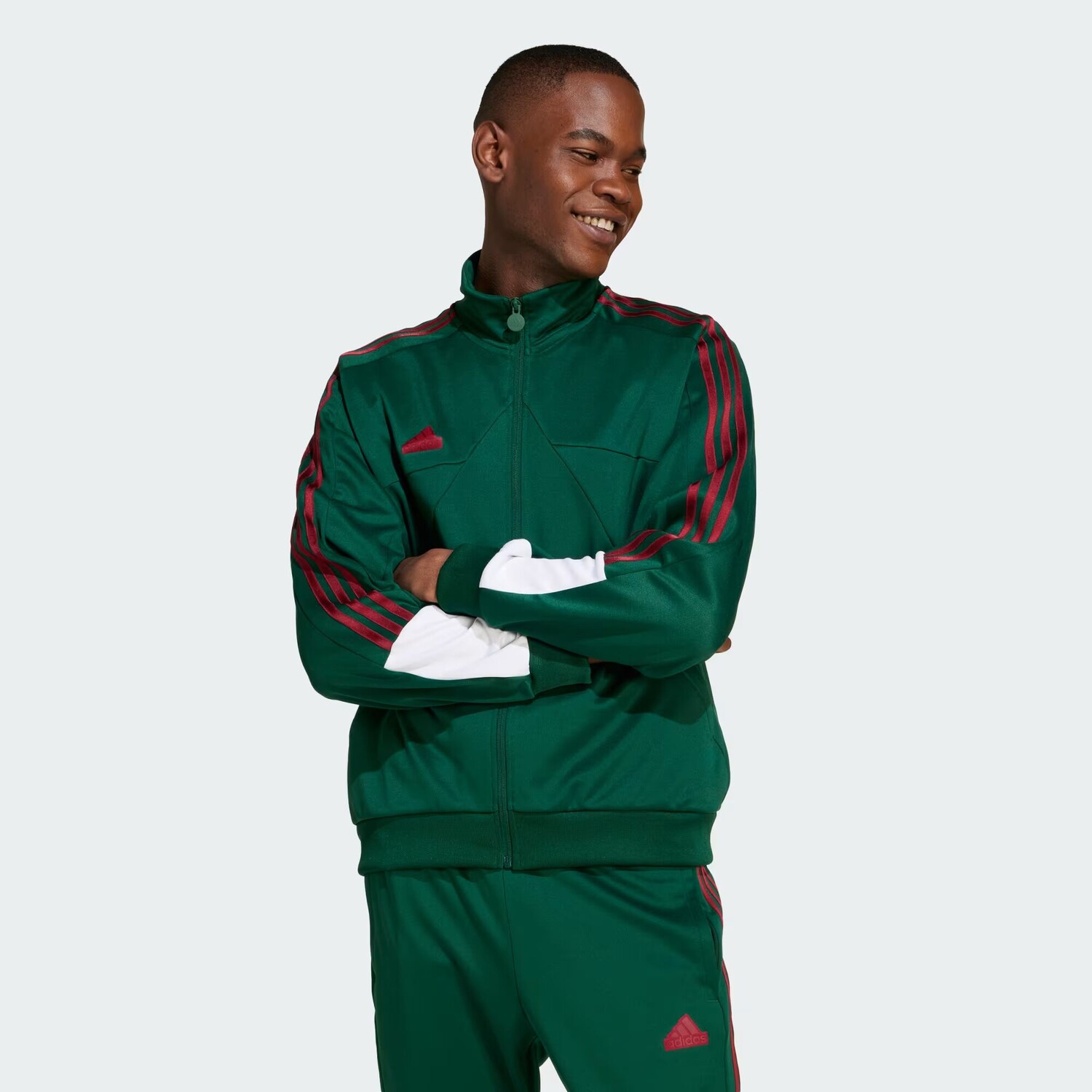 

Спортивная куртка House of Tiro Nations Pack Adidas, цвет Dark Green/Cloud White/Collegiate Burgundy