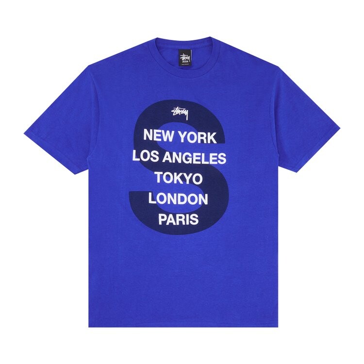 

Футболка Stussy S Cities 'Royal Blue', синий