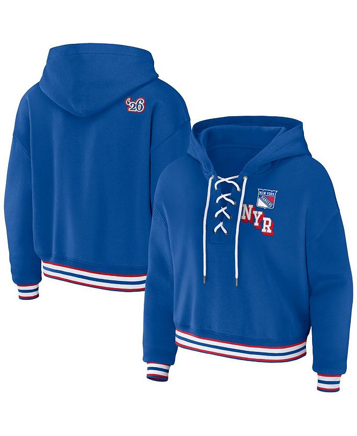 

Женский синий пуловер с капюшоном на шнуровке New York Rangers WEAR by Erin Andrews, синий