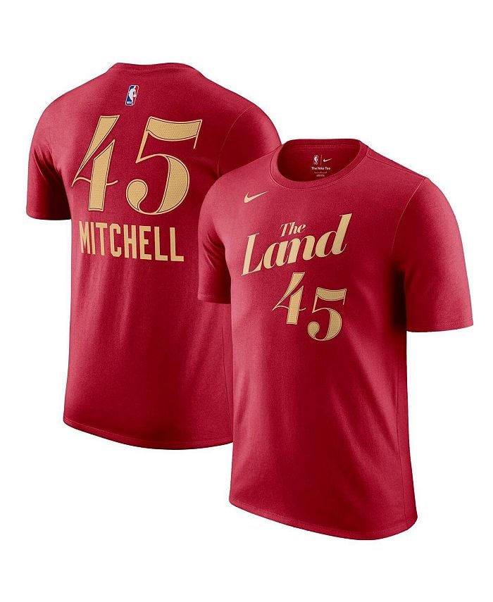 

Мужская футболка Donovan Mitchell Wine Cleveland Cavaliers 2023/24 City Edition с именем и номером Nike, фиолетовый