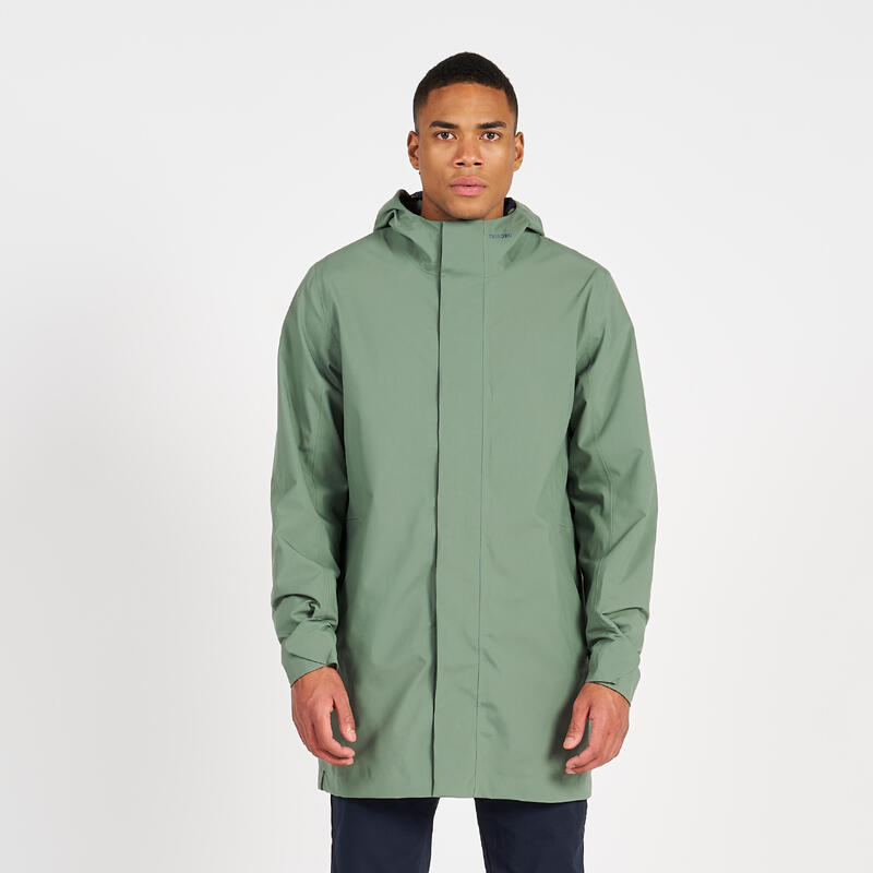 Водонепроницаемая куртка Мужская парка-ветровка от дождя Sailing 300 хаки TRIBORD, цвет verde