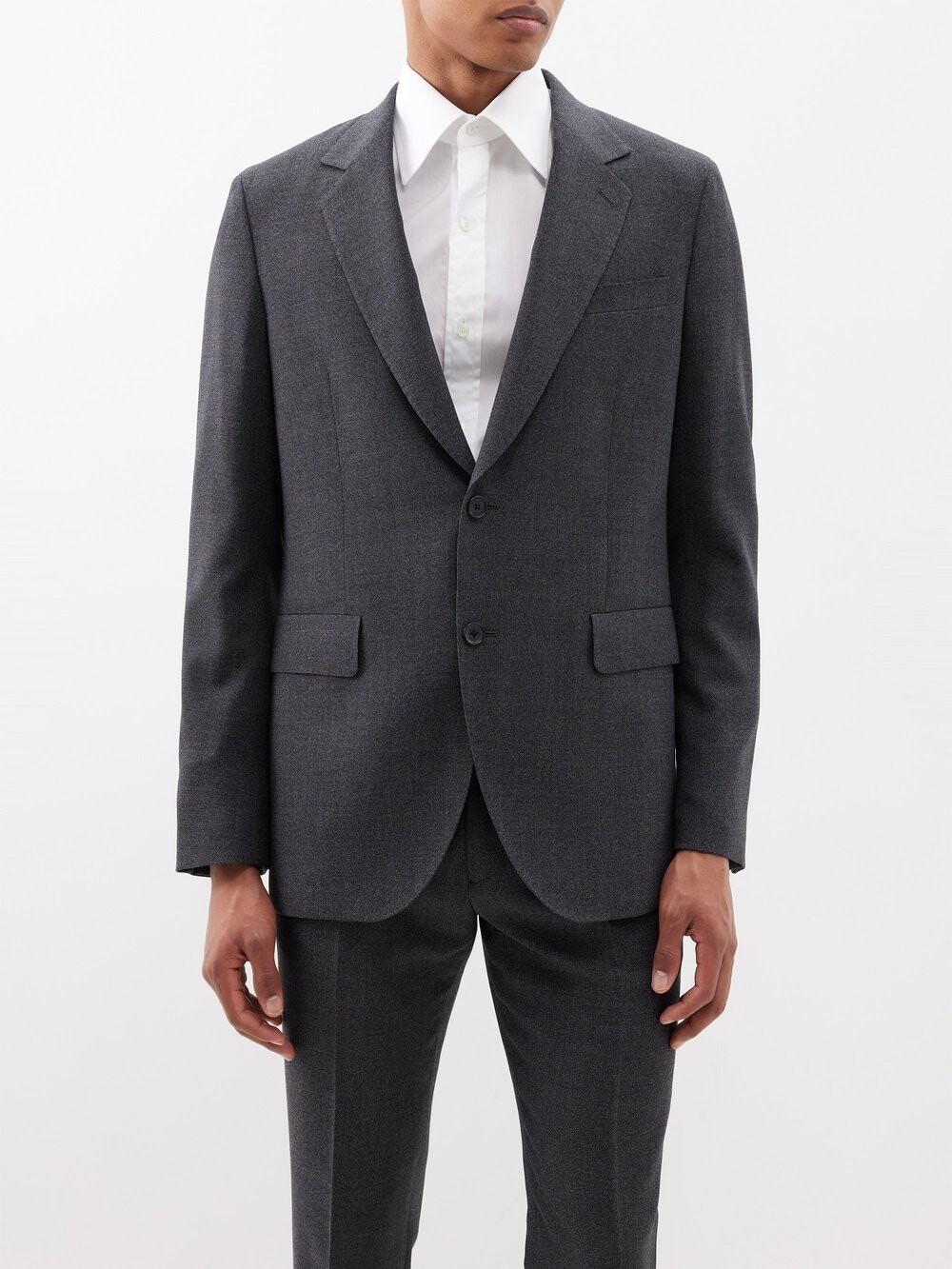

Однобортный пиджак из шерсти Paul Smith, серый