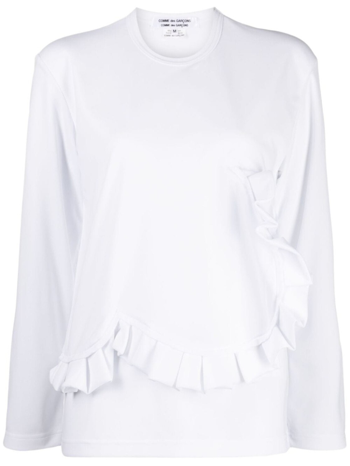 

Comme Des Garçons Comme Des Garçons футболка с длинными рукавами и оборками, белый