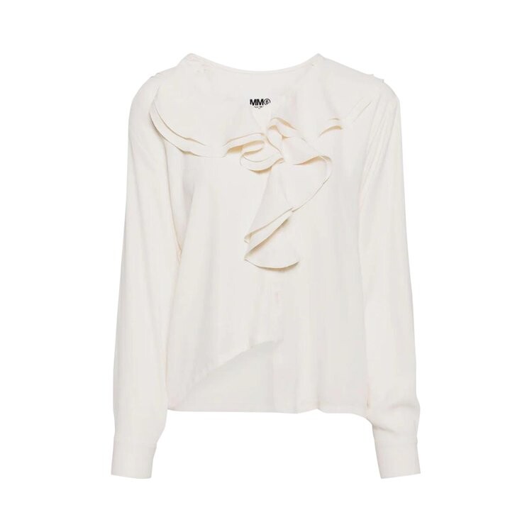 

Рубашка MM6 Maison Margiela Long-Sleeve Shirt, кремовый