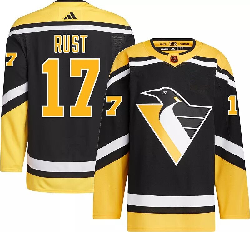 

Adidas 2022-2023 Reverse Retro Pittsburgh Penguins Bryan Rust #17 ADIZERO Аутентичный джерси