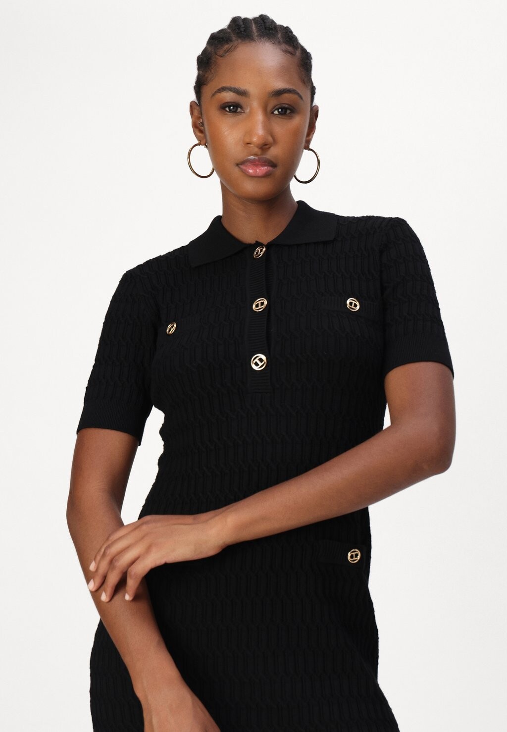

Платье-свитер KNITTED DRESS TWINSET, черный