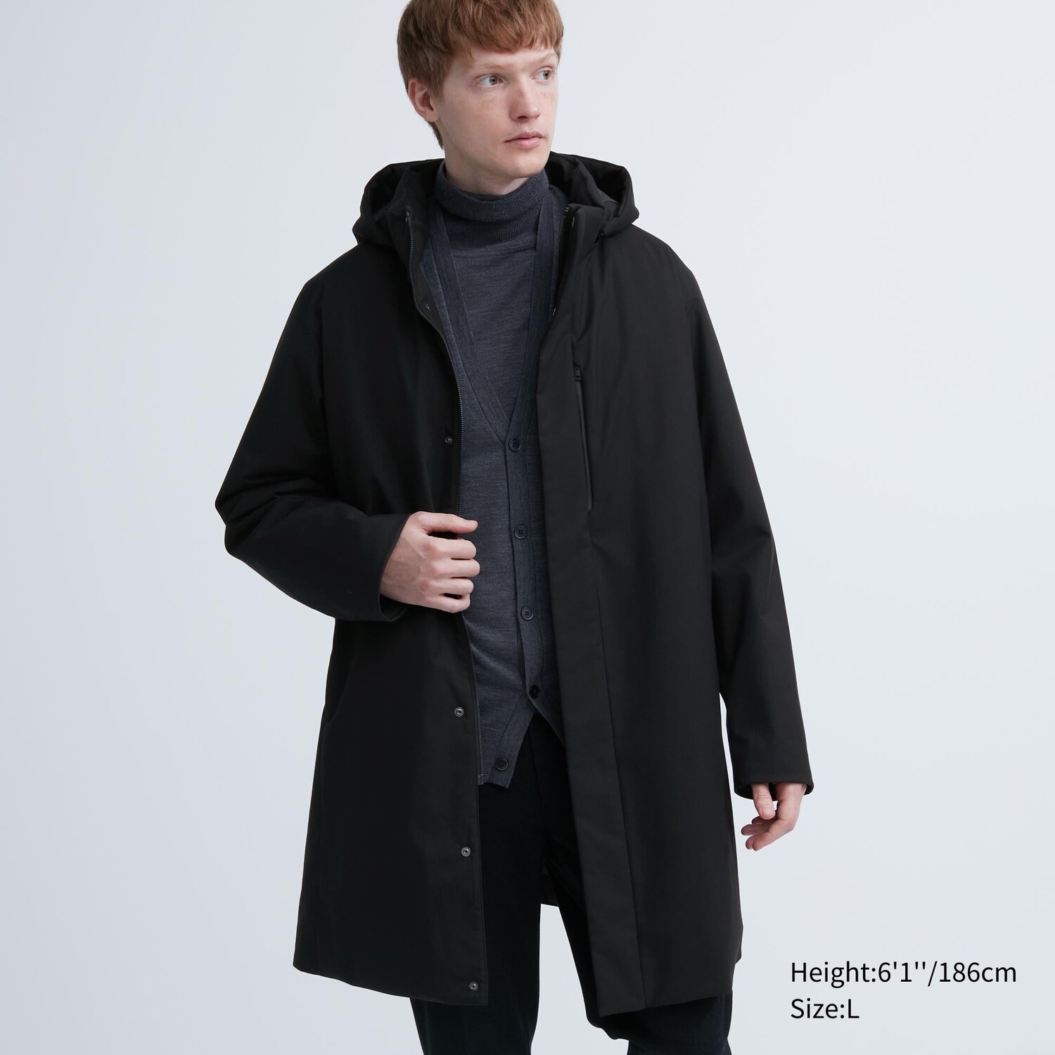 

Пуховик UNIQLO гибридный, черный