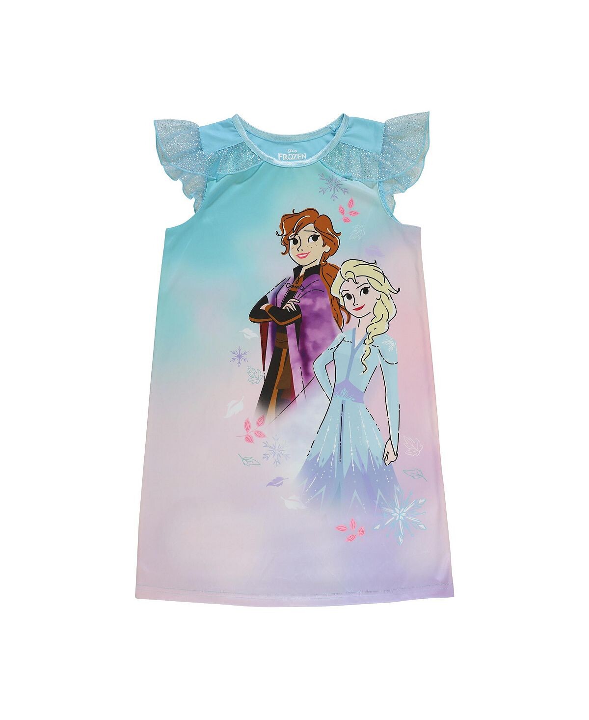 

Ночная рубашка с короткими рукавами для маленьких девочек Frozen