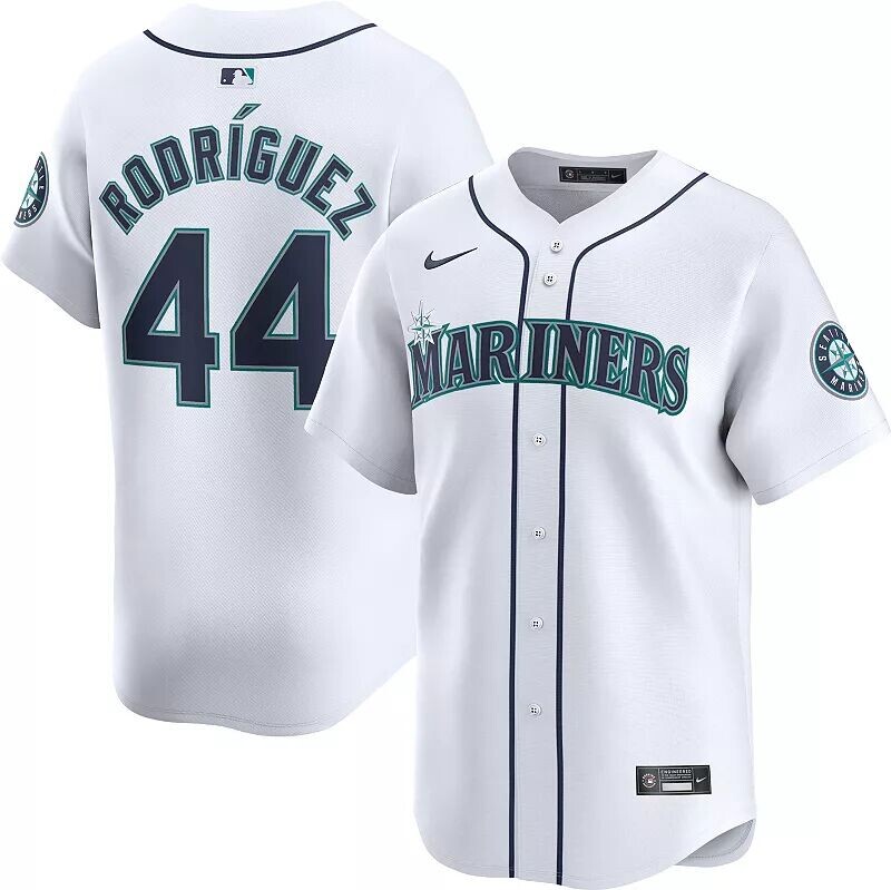 

Мужская футболка Nike Seattle Mariners Julio Rodriguez #44 White Limited Vapor