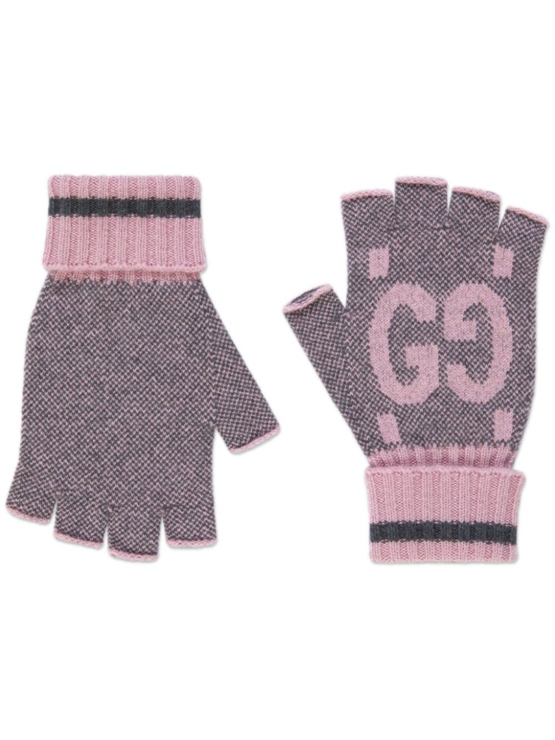 

Gucci GG cashmere fingerless gloves, розовый
