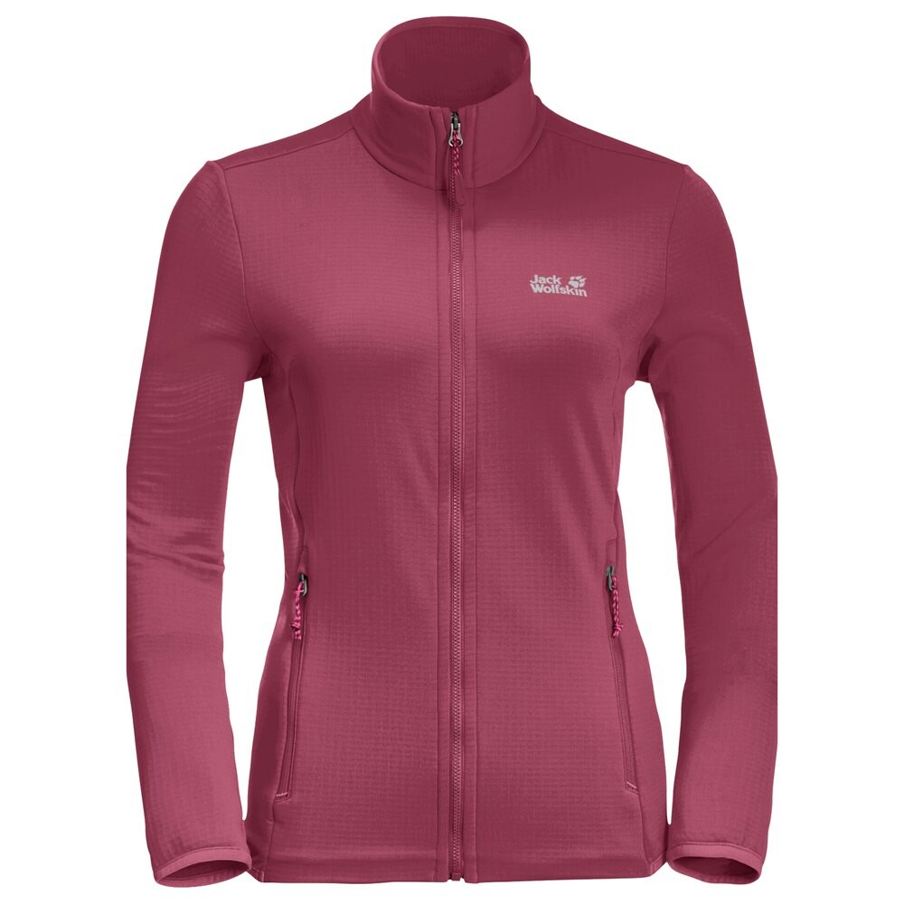 

Флис Jack Wolfskin Peak Grid full zip, красный