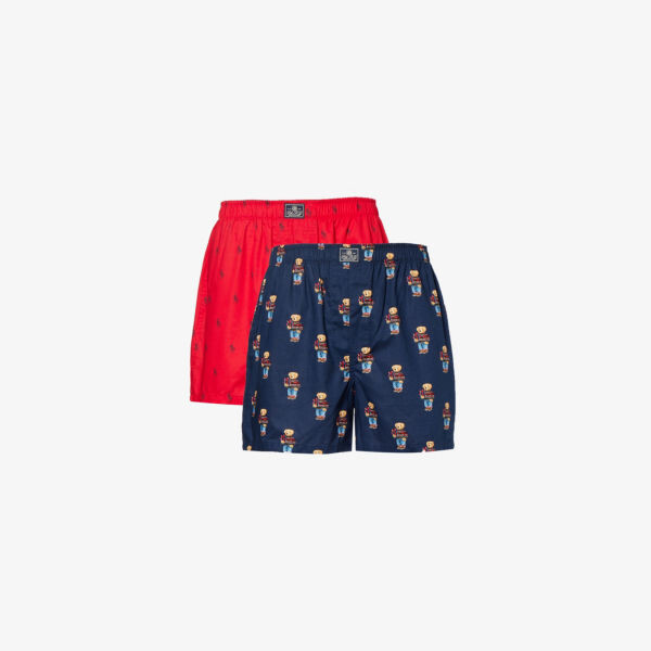 

Набор из двух хлопковых боксеров с графическим принтом Polo Ralph Lauren, мультиколор