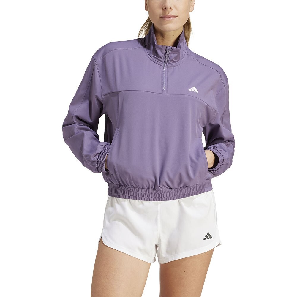 

Толстовка adidas Train Essentials Woven Half Zip, фиолетовый