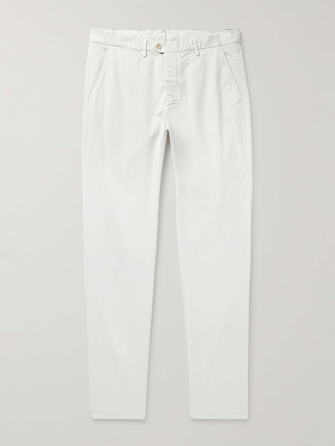 

Брюки Tobby Slim Fit прямого кроя из эластичного хлопка HARTFORD, белый