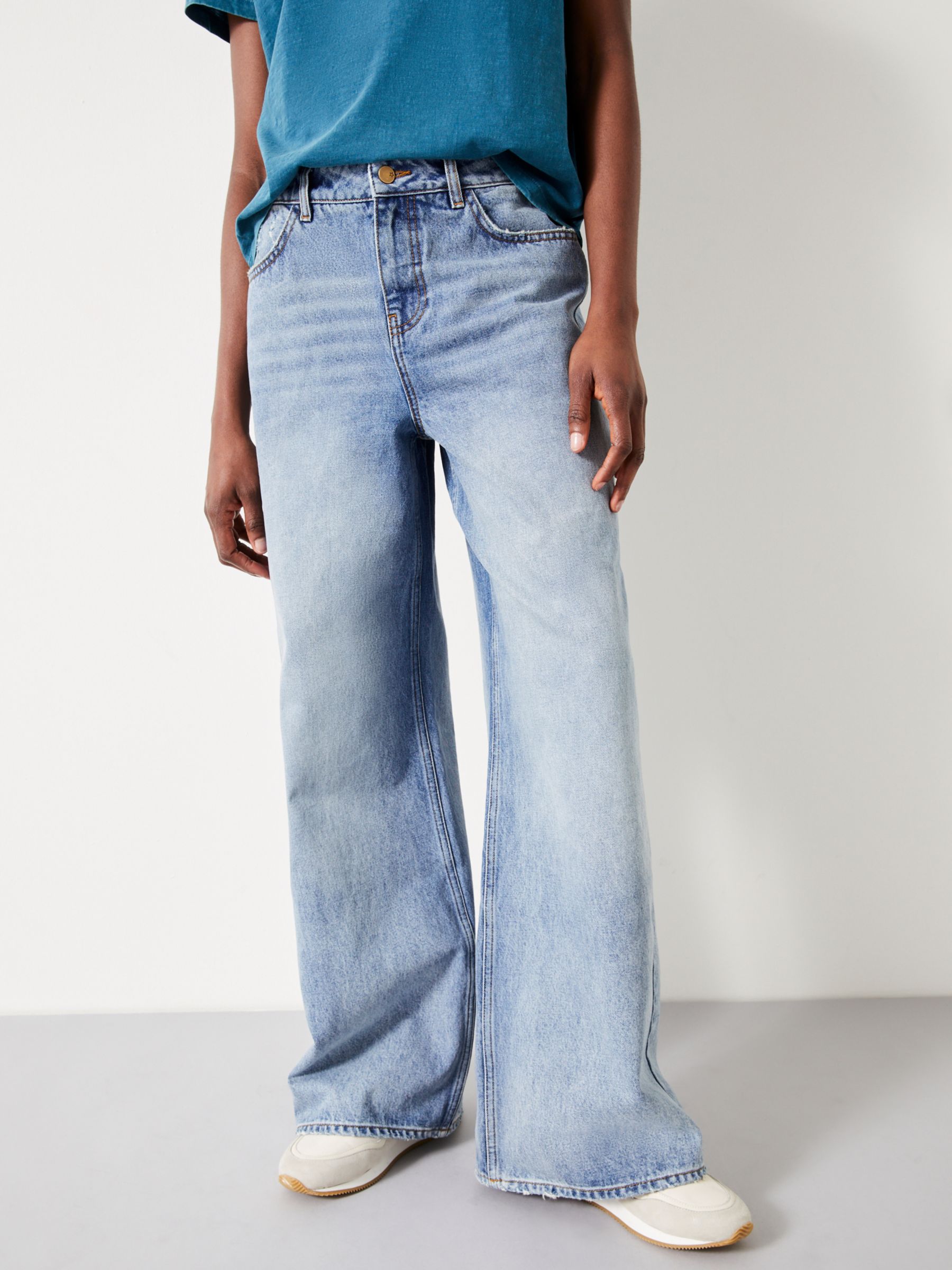 Широкие джинсы Abi HUSH, средний аутентичный