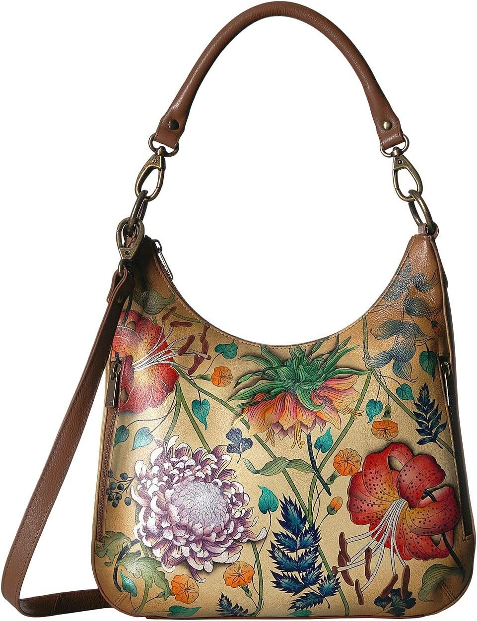 Сумка Convertible Slim Hobo with Crossbody Strap 662 Anuschka, цвет Caribbean Garden tropico 6 caribbean skies pc