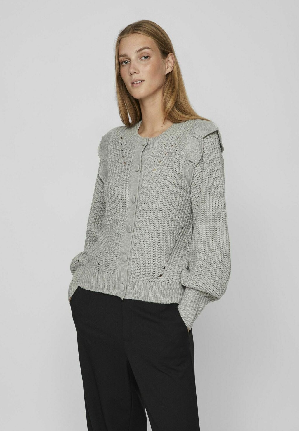 

Кардиган VILA DETAILREICHER, цвет light grey melange