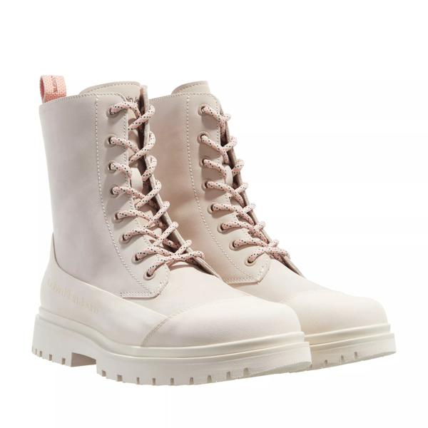 

Сапоги chunky combat laceup boot rub eggshell creamy Calvin Klein, серый