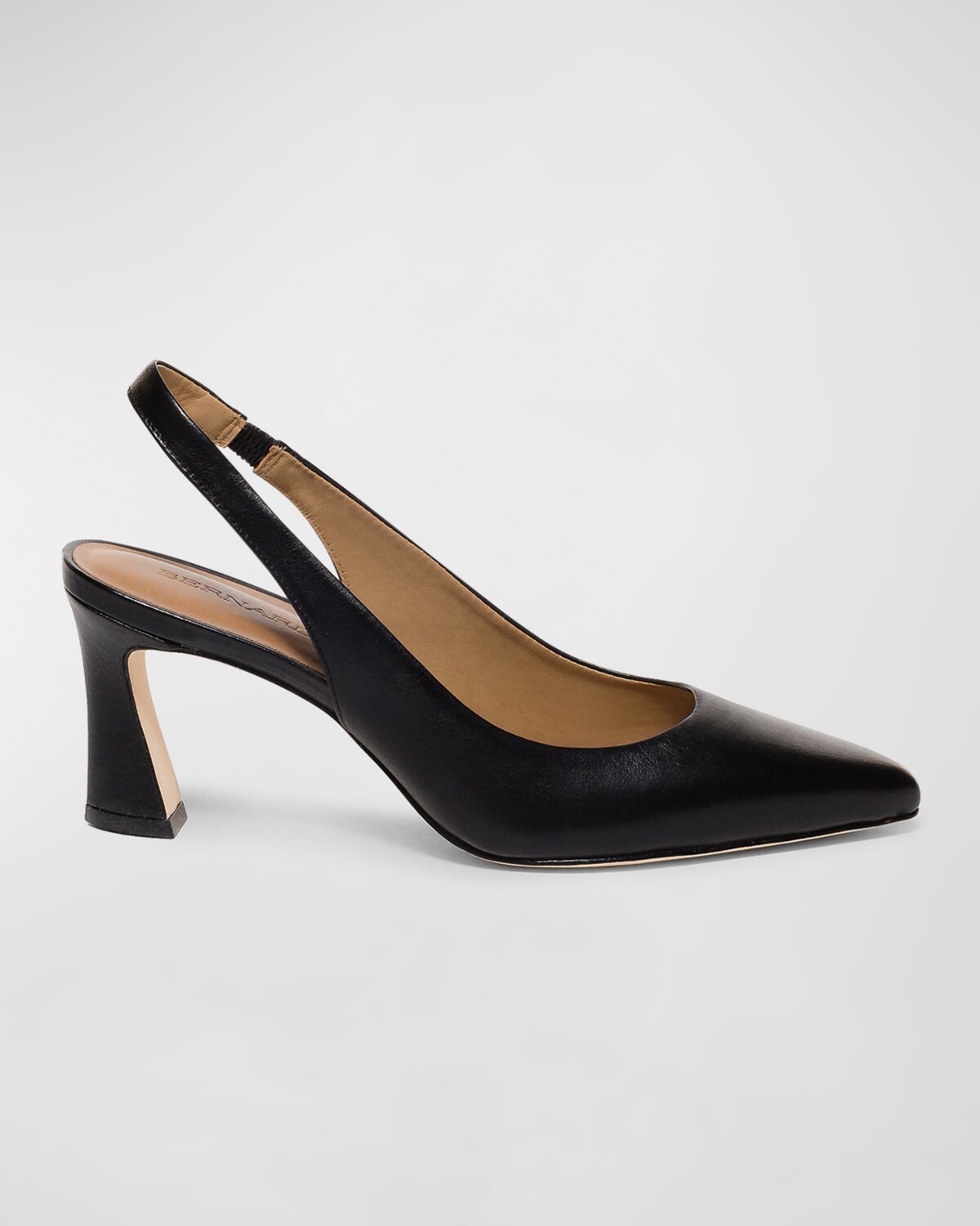 

Кожаные туфли с острым носком на пятке Bernardo, цвет Black Antique Calf