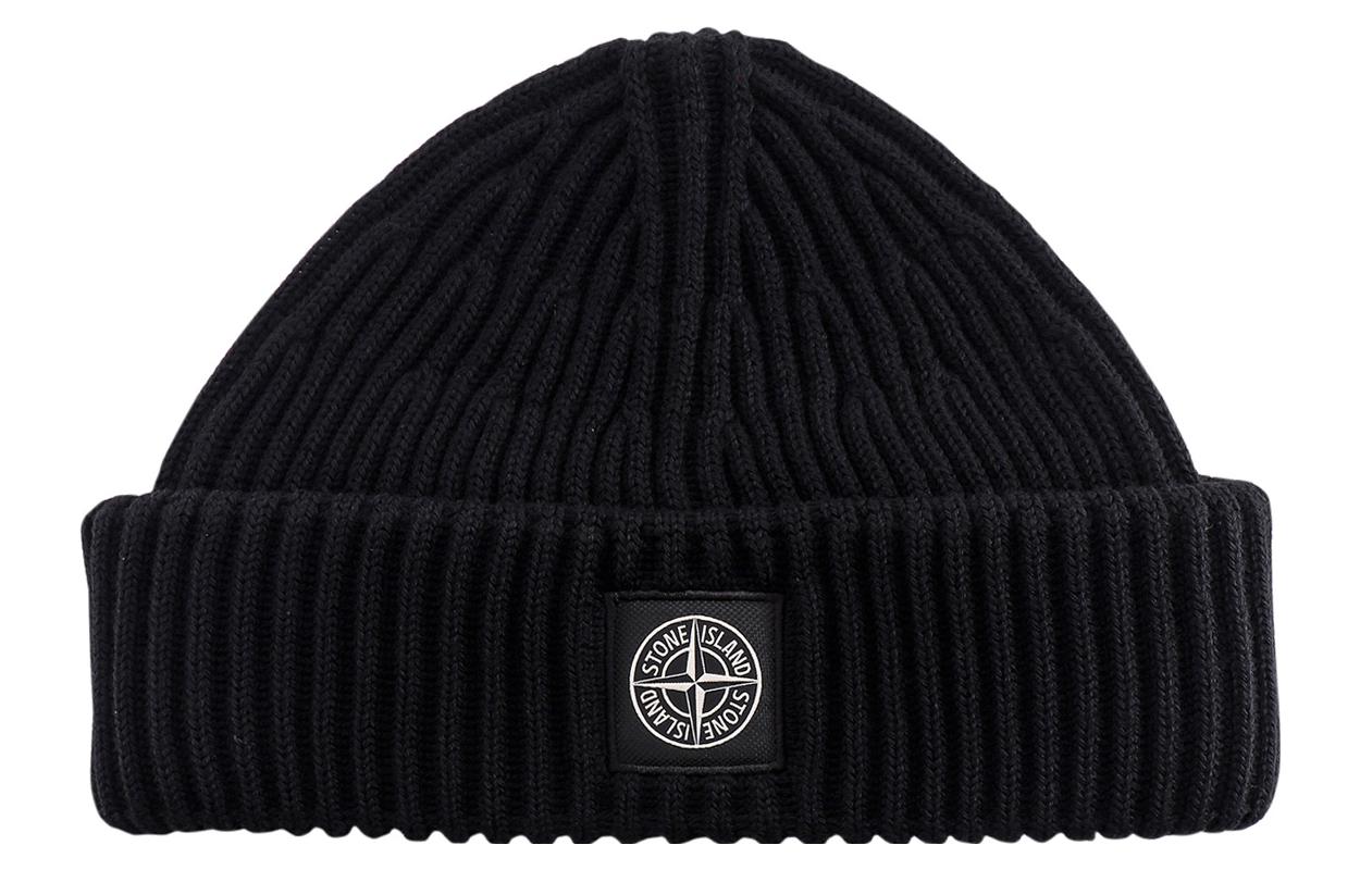 

STONE ISLAND Мужская шапка-бини, Black