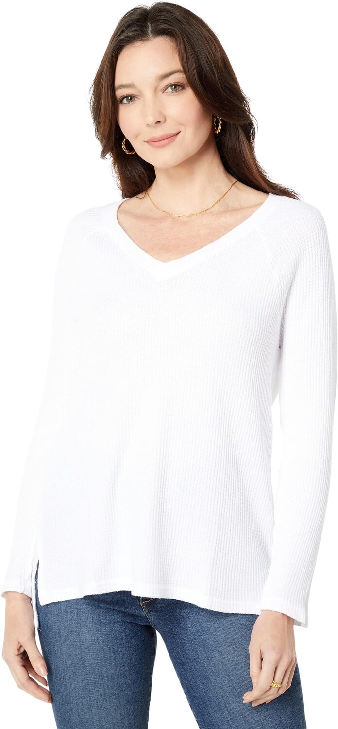 

Топ Dylan by True Grit Waffle Raglan-V, белый