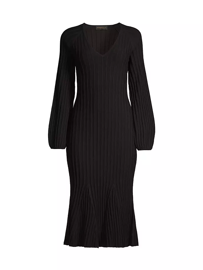 

Трикотажное платье миди Deco Channel Donna Karan New York, черный