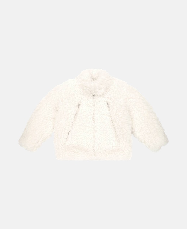 

Куртка из искусственного меха MM6 Maison Margiela Kids, белый