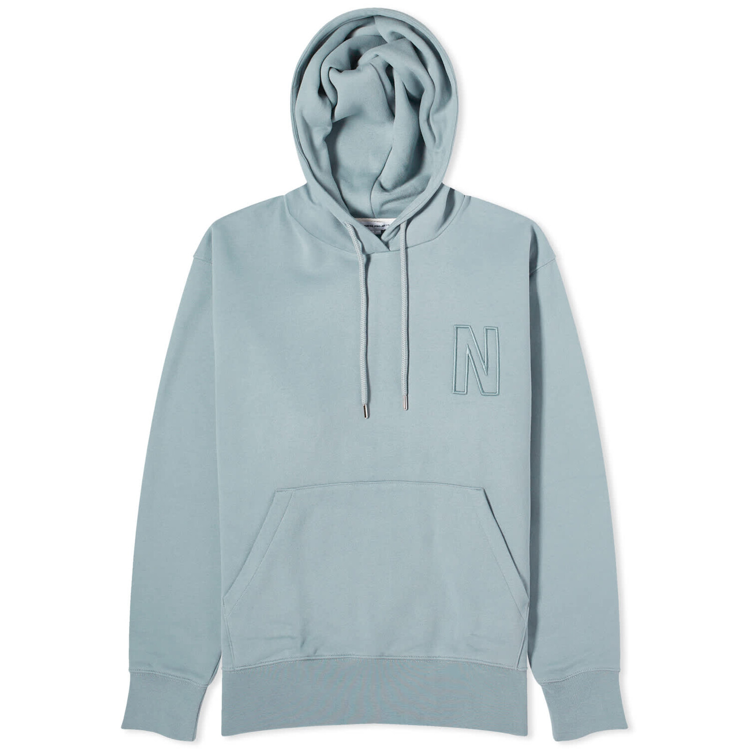 

Худи Norse Projects Arne Relaxed N Logo, цвет Dark Ice Blue