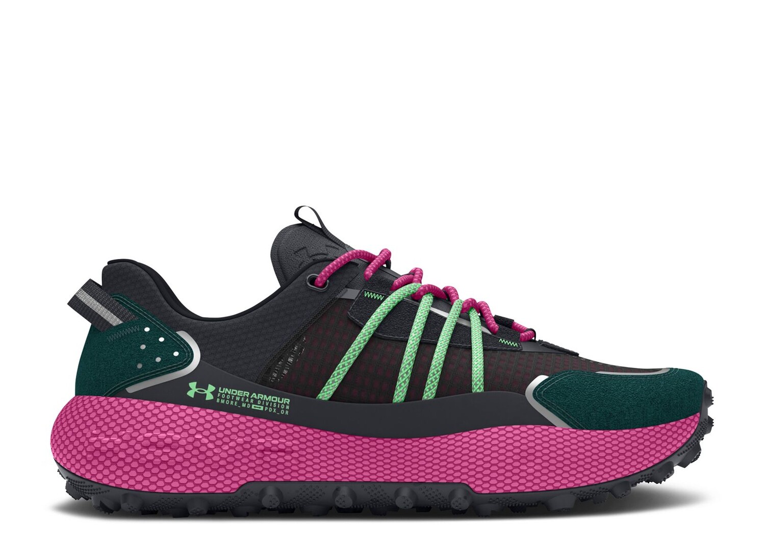 Кроссовки Under Armour Fat Tire Venture Pro 'Hydro Teal Astro Pink', черный