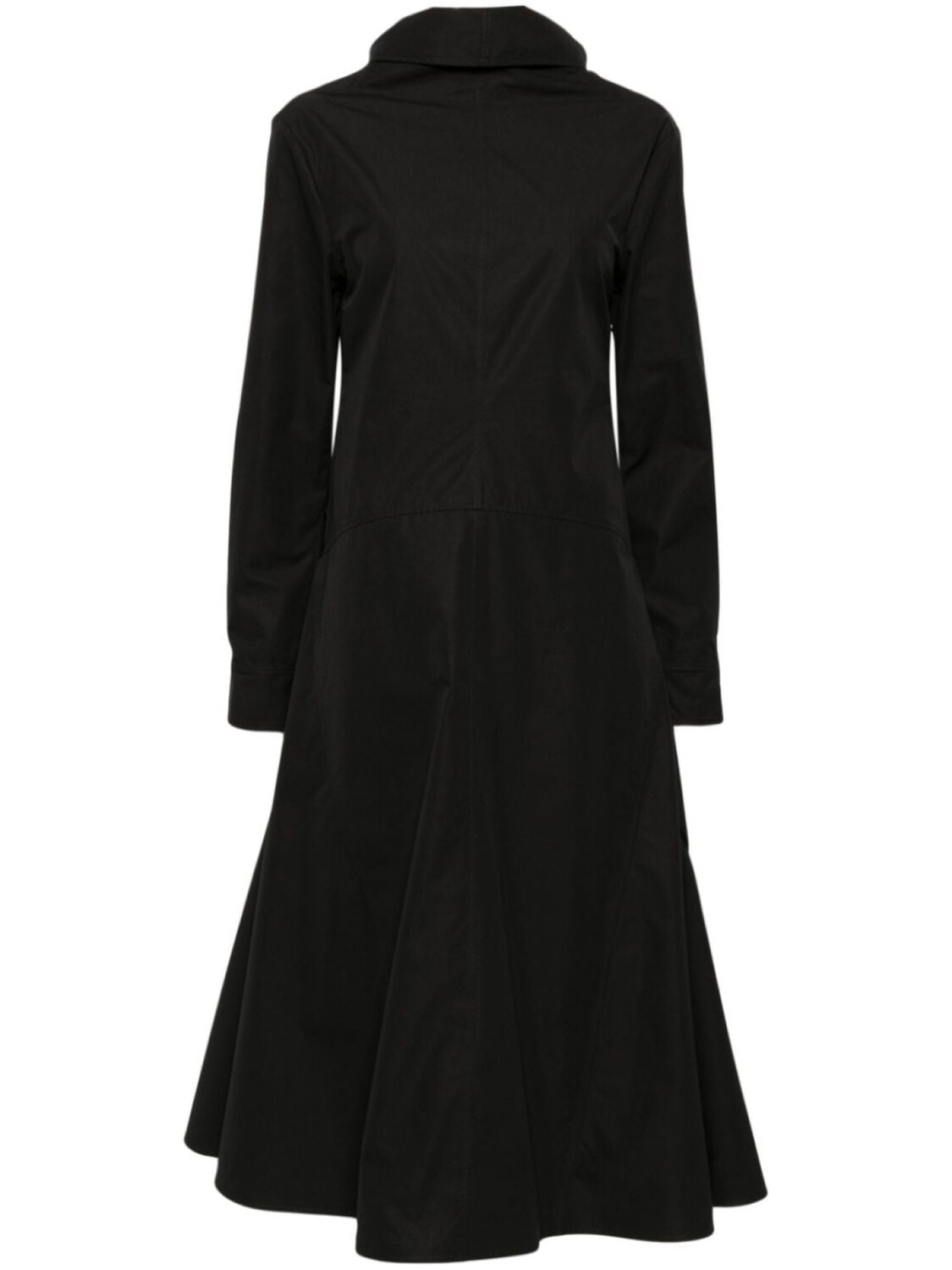

Хлопковое платье миди на завязках Jil Sander, черный