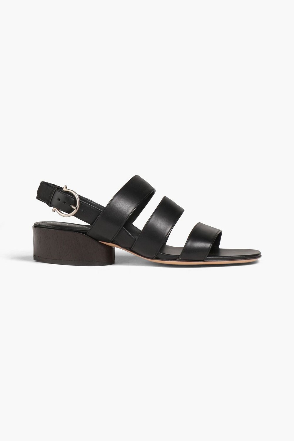 

Кожаные босоножки Trezze 30 с пяткой на пятке FERRAGAMO, черный