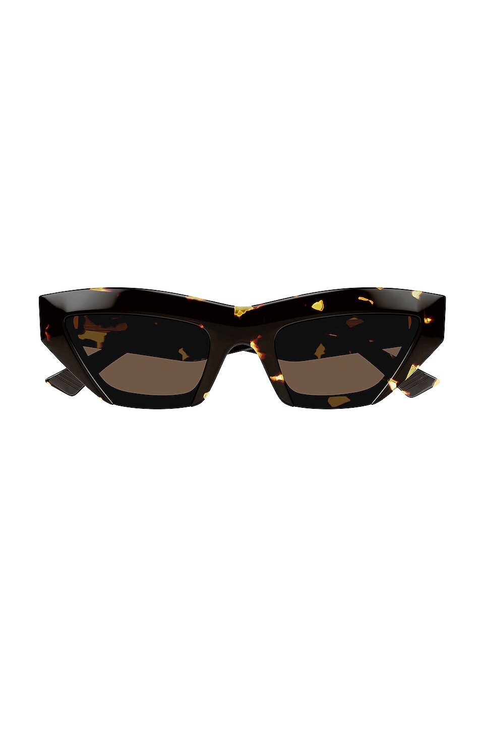 

Солнцезащитные очки Bottega Veneta Edgy Narrow Cat Eye, цвет Shiny Spotted Havana