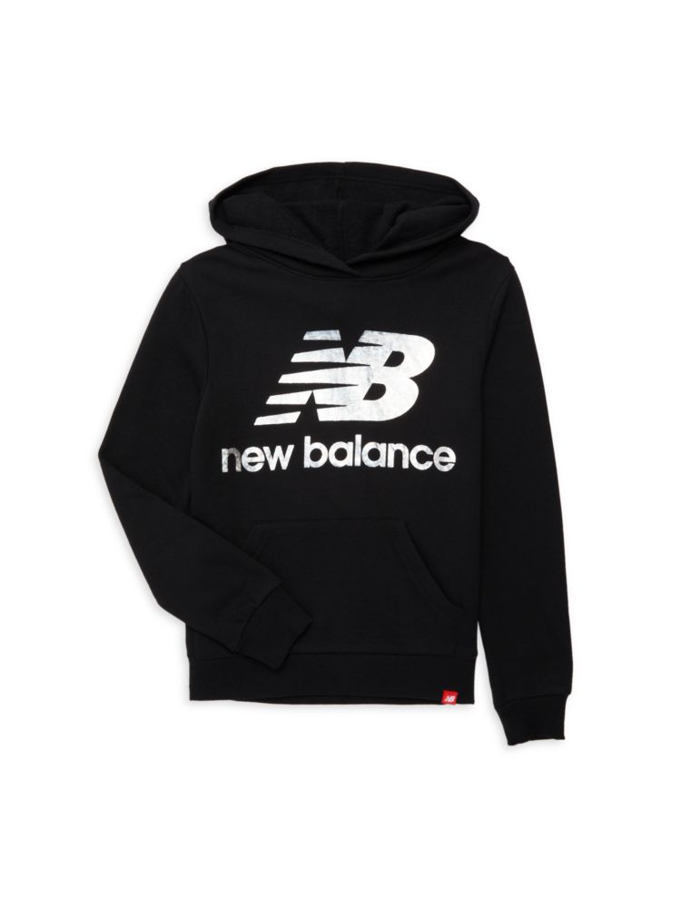 

Толстовка с графическим логотипом для девочек New Balance, черный