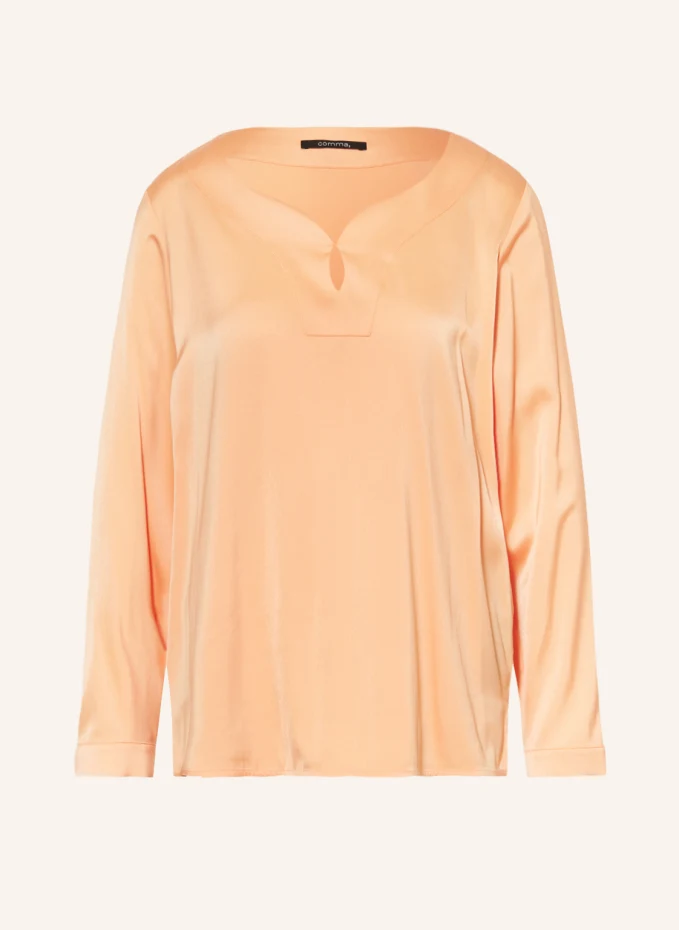 Блузка-рубашка Comma, оранжевый