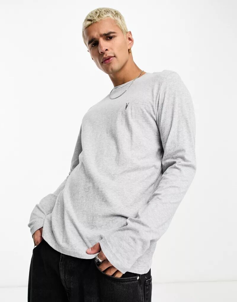 

Серая футболка с длинными рукавами AllSaints Tonic