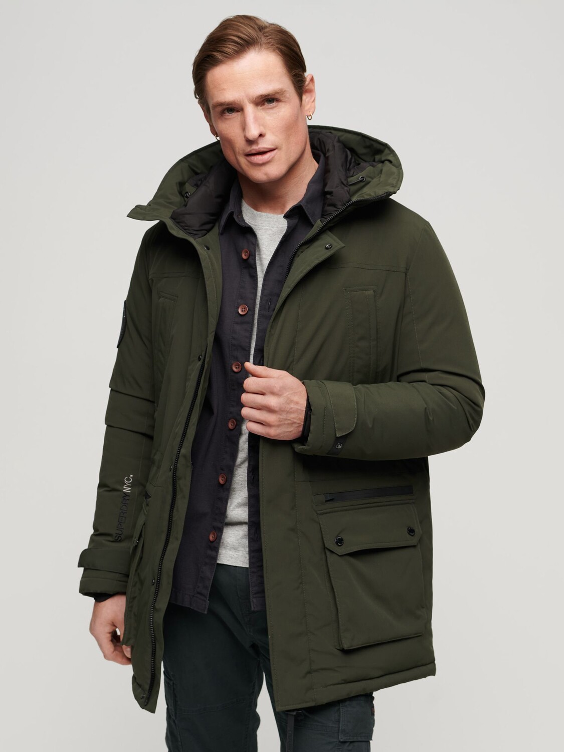 

Утепленная парка City Superdry, оливково-зеленый