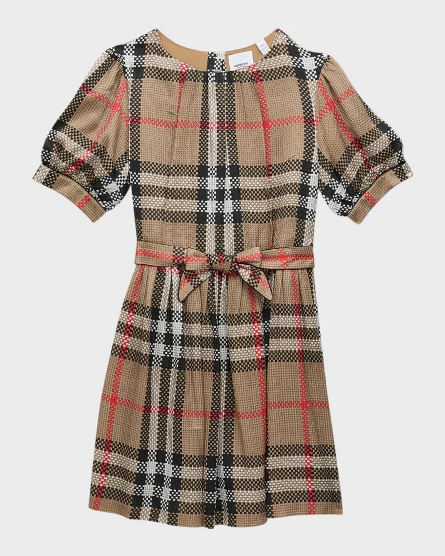 

Платье Marva в клетку для девочек, размеры 3–14 Burberry