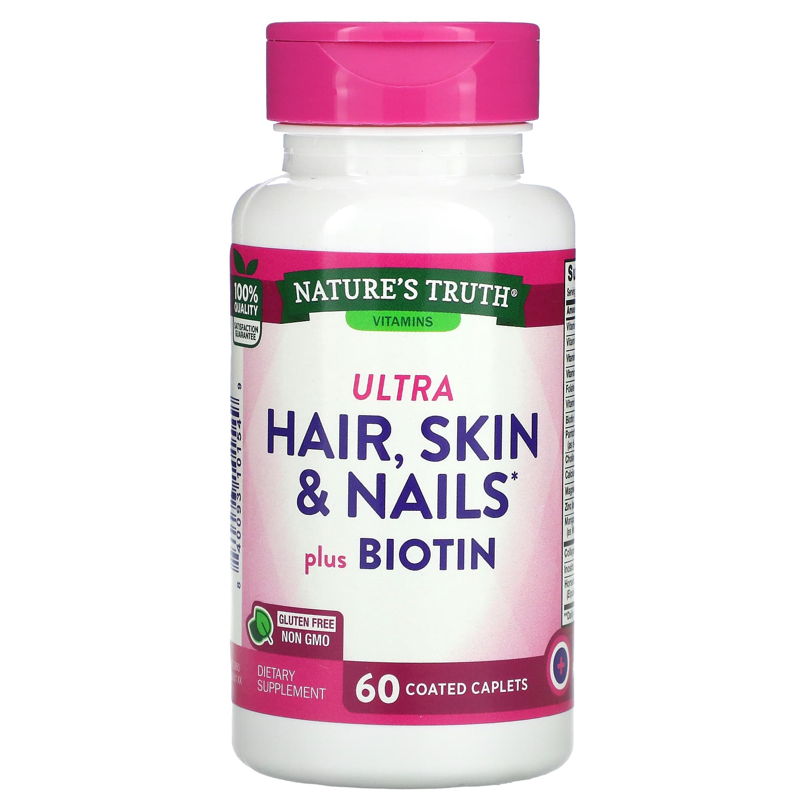 

Ultra Hair, Skin & Nails плюс биотин, 60 капсул в оболочке, Nature's Truth