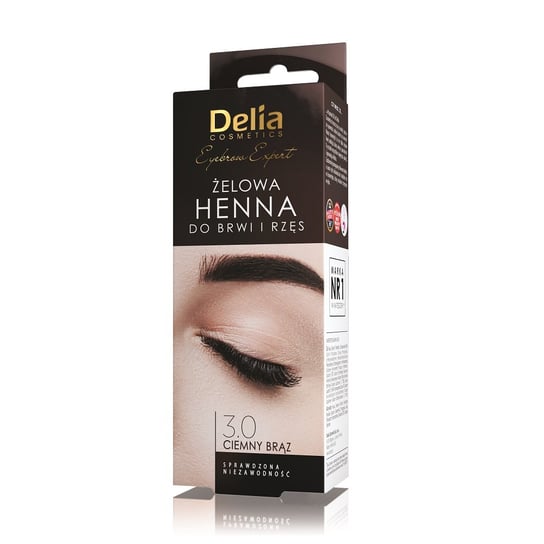 Гель-хна для бровей 3.0 Темно-коричневый, 15 мл Delia Cosmetics