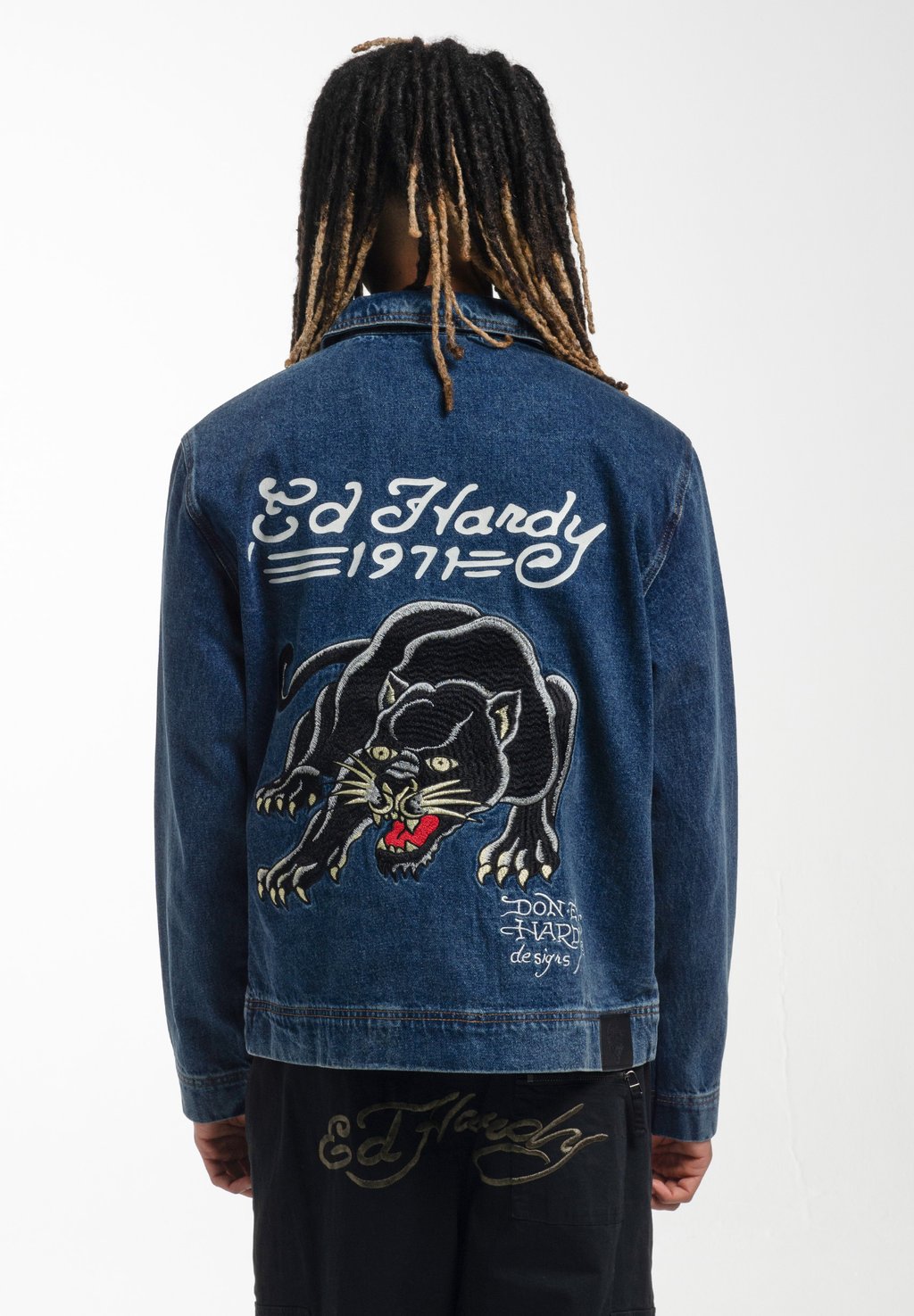 Джинсовая куртка Panther Ed Hardy, индиго джинсовая куртка ed hardy черный